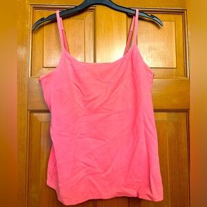 EXPRESS Camisole with Built-in Bra, L, Pink, Gently Worn
